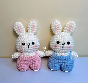 Loppy Puff - Bunny Miffy Handmade Crochet Lifestyle Keychain Bag With Charm, Handmade Keychain Crochet, Gift For Her, Handmade Crochet Keychain