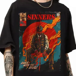 Sinners H0rr0r Movie Vintage Graphic T-Shirt, Gift For Women, Gift For Man, Cotton Trending Shirt