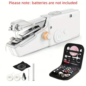 Portable Mini Handheld Electric Sewing Machine, 1 Set Practical Quick-Stitch Sewing Tool for Home Use, Sewing Supplies and Crafts, Birthday Gift Ideas and Gifts for Girlfriend (Batteries Not Included)