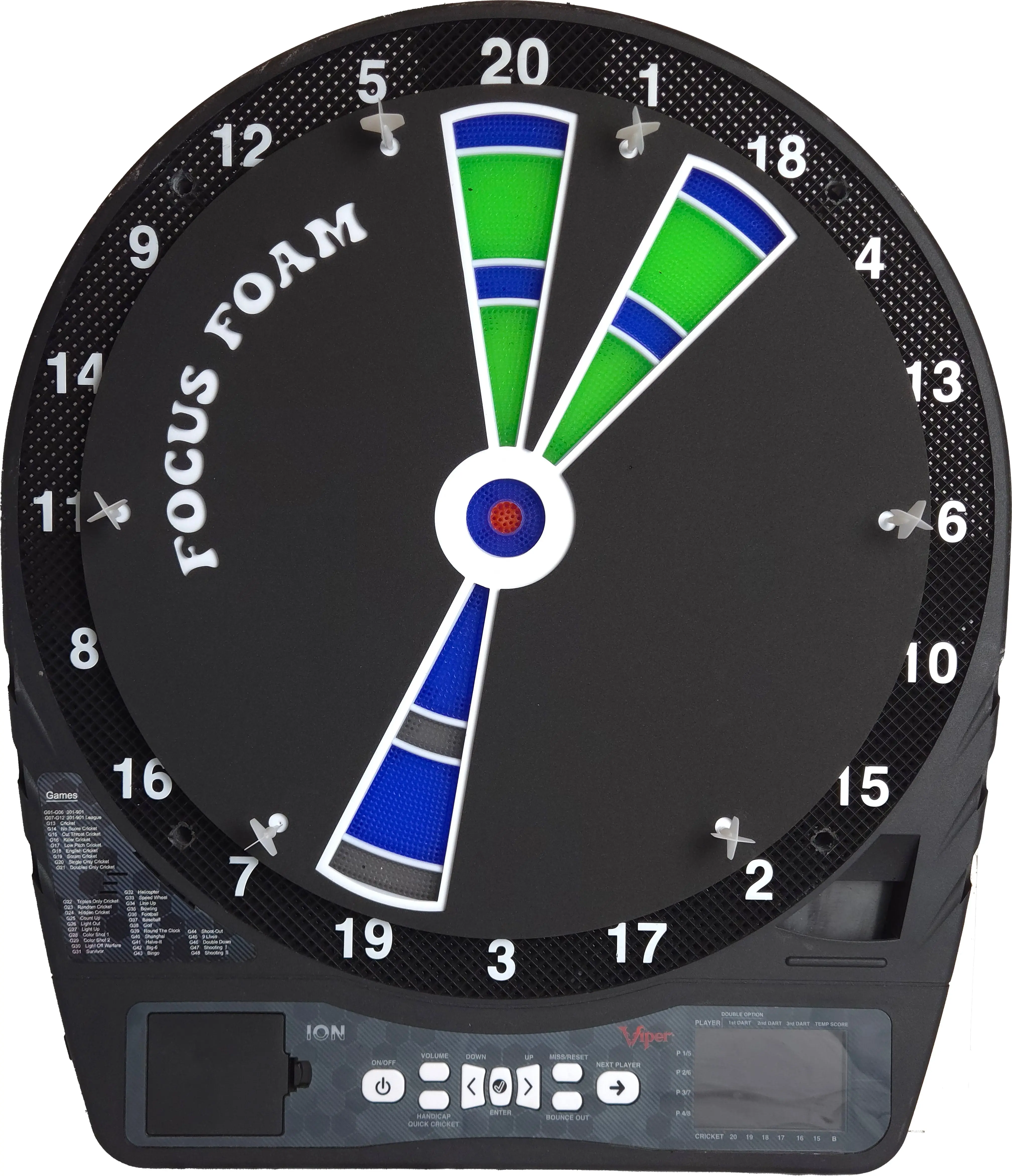 Soft Tip Dartboard Overlay – 20-19-18 Trainer (15.5")