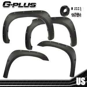 Pocket Bolt Rivet Textured Wheel Fender Flares Fit For 2007-2013 Toyota Tundra