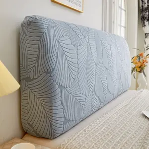 1pc Modern Minimalist Large Leaf Pattern Headboard Cover, All-Around Dustproof & Stain-Resistant, Soft Washable Universal Headboard Protector