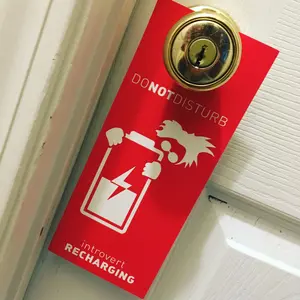 Introvert Door Hanger | Novelty 'Do Not Disturb' Sign | Personal Space Accessory | Perfect for Bedrooms, Offices, and Travel