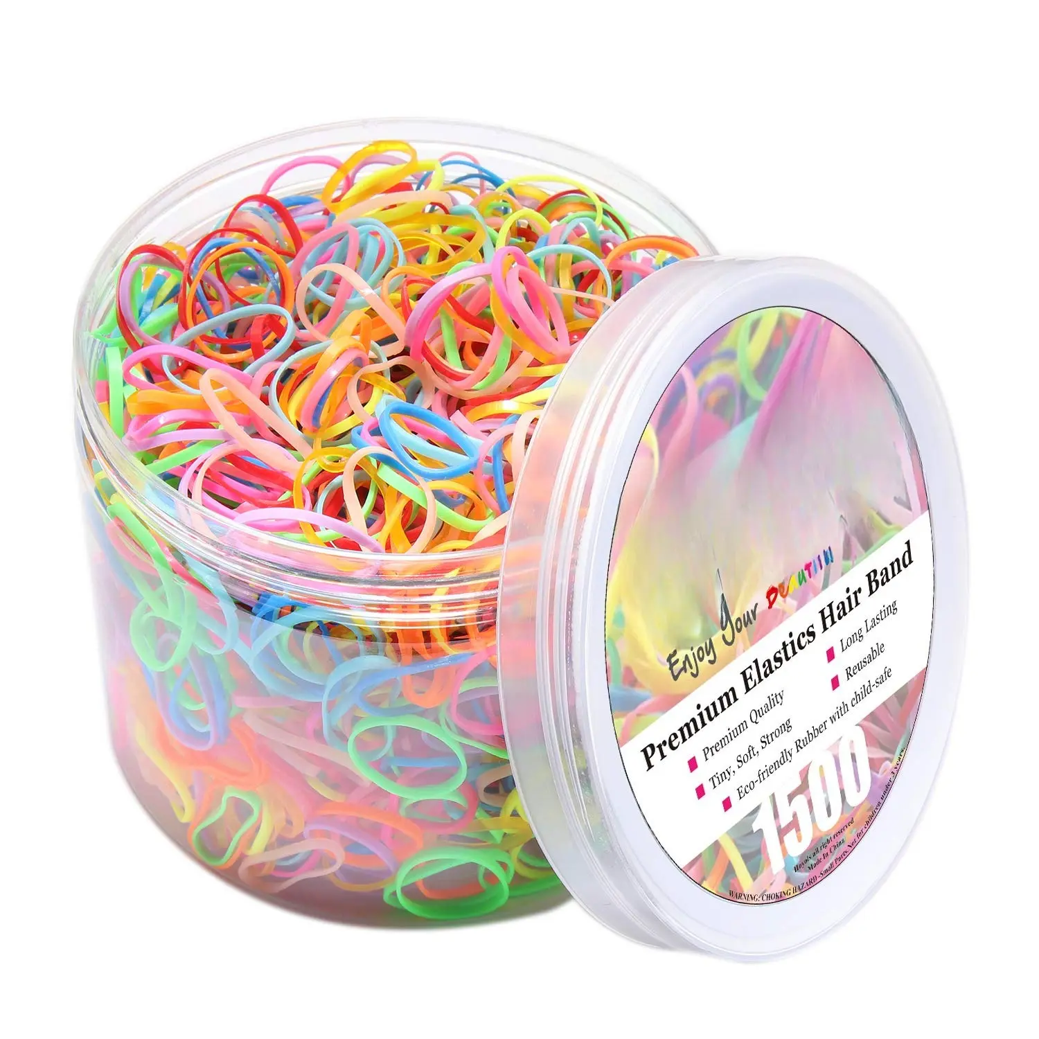 Z-HDW36  Baby Hair Ties Hair Rubber Bands for Toddler Infants Kids Girls Thin Small Hair Elastics TPU 1500 Piece Pack