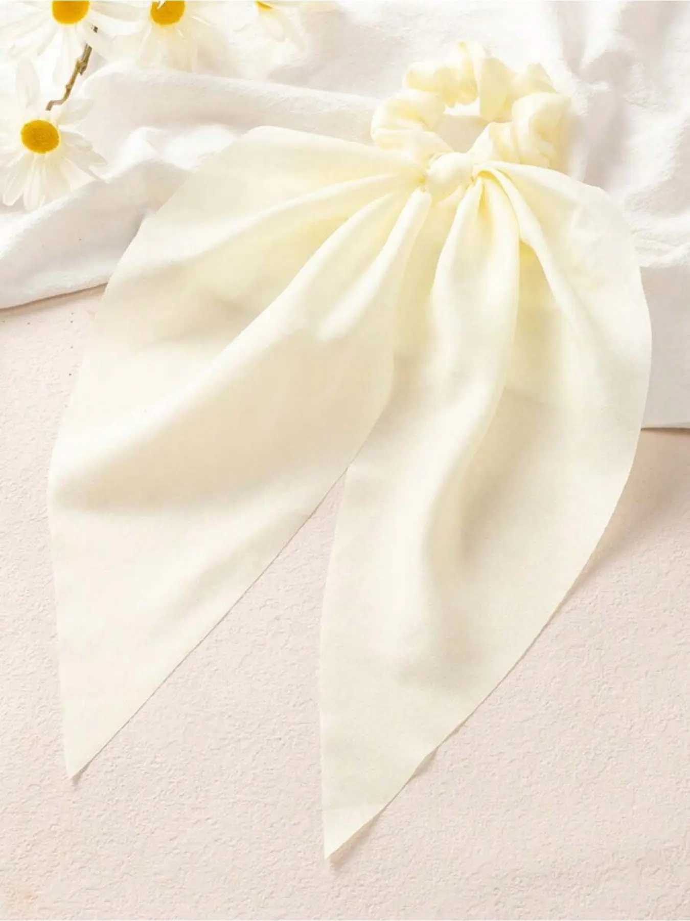 1pc Women's Hair Scrunchie, Minimalist Elegant Style In Yellow, Purple, Green, Pink, White Bright Colors, Suitable For Casual, Holiday Outfits Hair Ties Ponytail Holders Running Travel Essentials Hair Accessories Holiday Accessories