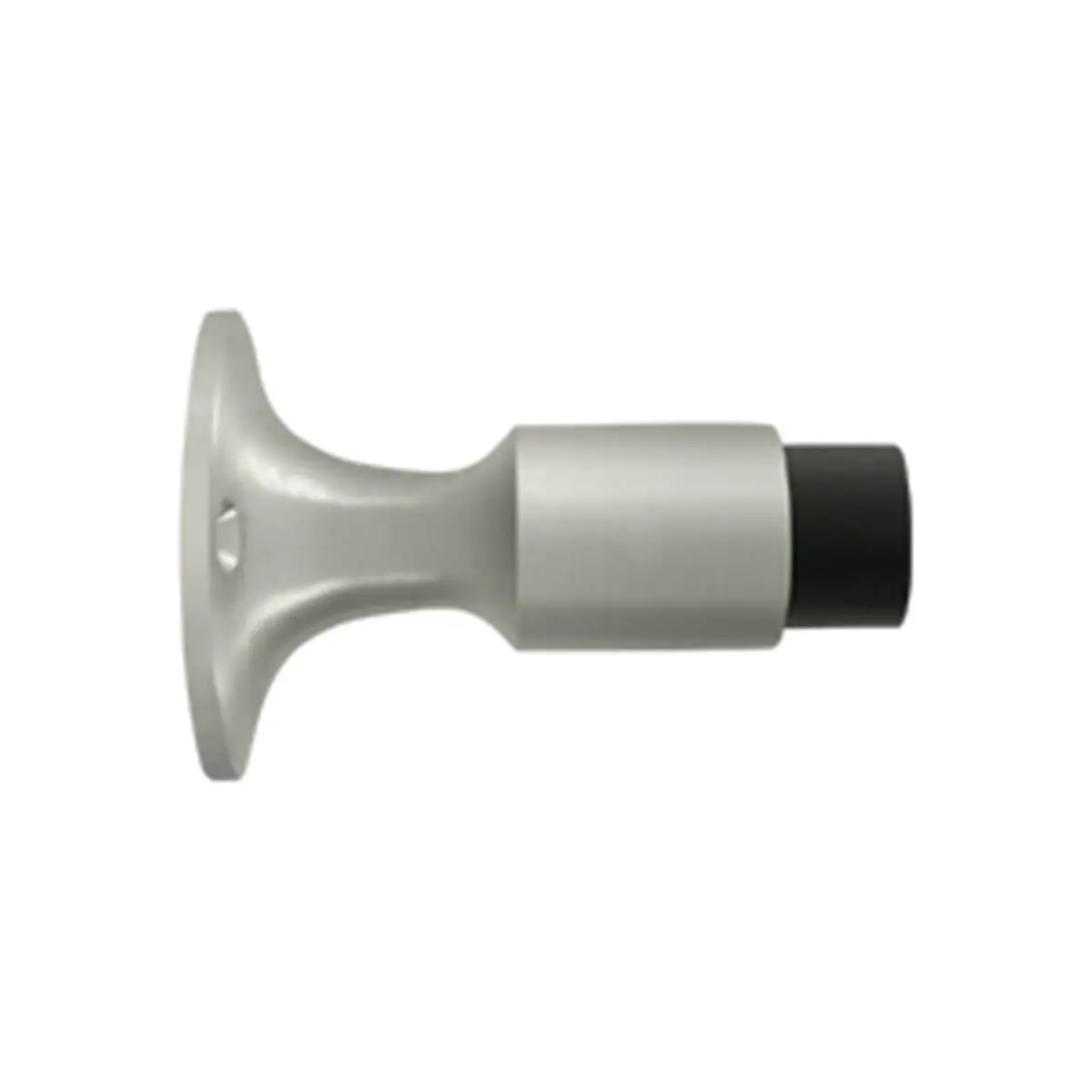Deltana Wall Mount Bumper - Satin Nickel Solid Brass, Corrosion-Proof, Weather-Proof, Long-Lasting, 2-1/2" Diameter Base, Includes Bolts, Ideal for Bathroom Doors/Gates