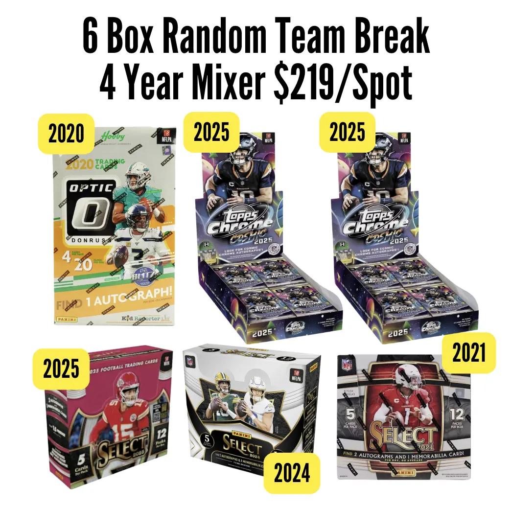 Break #6239 *7/21 am w/ Primo* 4 Year / 6 Box Pick Your Number / Random Team Mixer