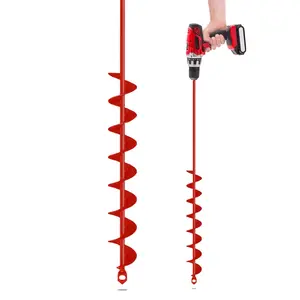 Auger Drill Bit for Planting - 2" X 32" Heavy-Duty Garden Spiral Drill Bit - Bulb Planter &  Hole Digger - 3/8" Hex Drive