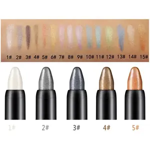 Pearlescent Eyeshadow Pencil Stick Waterproof 15 Colors Lasting Glitter Shimmer Eye Shadow Pen Eyeliner Stick Eyes Makeup Tools Cosmetic