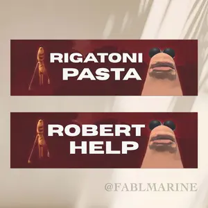 Marcus The Worm Rigatoni Pasta Robert Help Funny Memes Car Magnets For VR Chat Gamers Bumper Magnets, Car & Refrigerator Decor, Holiday Gift