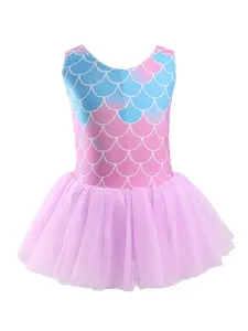 Bring the ocean into the dance studio! Mermaid scale print ballet dress—breathable and lively, my daughter always asks to wear it every time she has class! Children's Dance Outfits # Children's Dancewear # Rehearsal Wear # Dancer Outfits