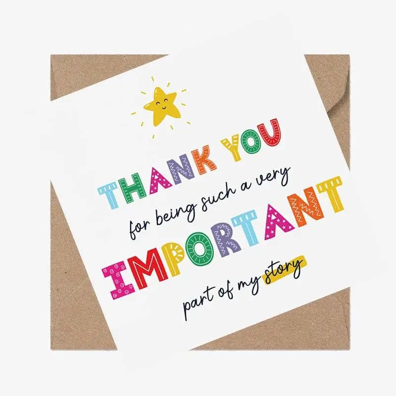 Teacher Appreciation Card, Thank You Gift for Teachers, Perfect for End of Year, Ideal for Teaching Assistants & Nursery Teachers