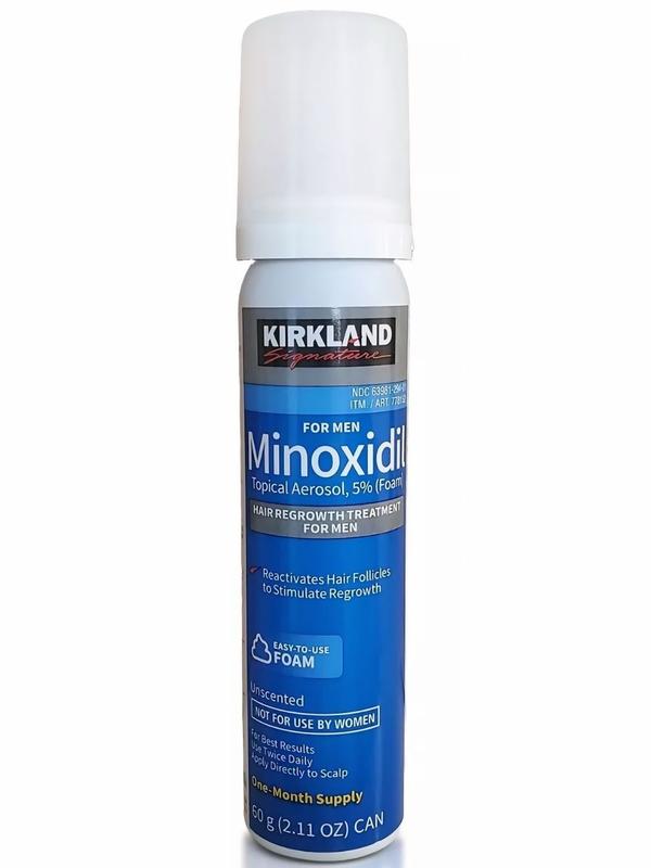 KIrkland Signature Minoxidil Foam, Hair Regrowth Treatment For Men, Unscented, 1 to 6 Months Supply Comfort