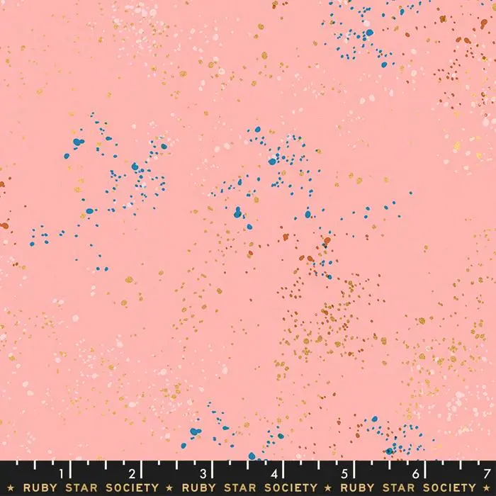 Speckled Metallic Candy Pink RS5027 37M Ruby Star Society Fabric