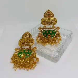 LUNORA- Dewdrop Mint Mina Set - temple jewelry