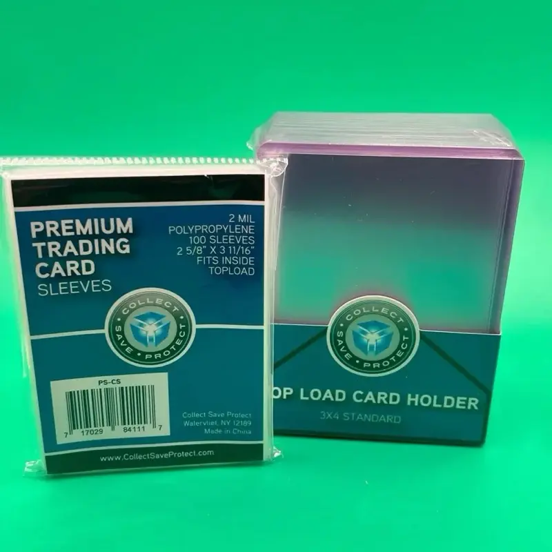 Collect Save Protect 1000 CSP 35pt Top Loaders with Sleeves 3"x4" 1000 Count Card Protectors