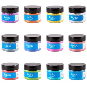 Vibrant Glitter Set 12 x 15g Colors - 1/64 & 1/128 size