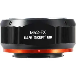 K&F Concept Metal Aluminium M42-to-Fuji X Lens Mount Accessory, for M42 Screw Lenses to Fujifilm X-Series FX Mirrorless Cameras, with Matting Varnish Design (Fits XT2, XT20, XE3, XT1, X-T2)