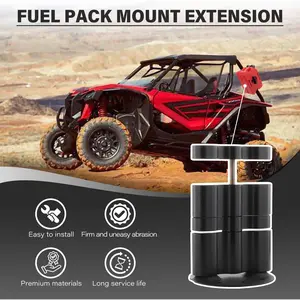 Fuel Pack Mount Extension Compatible with Gasoline Pack, Gas Tank and Water Container, R-Pax Mount Brackets Extender Fits for Roto-Pax Locking Mount (Without Lock) Black