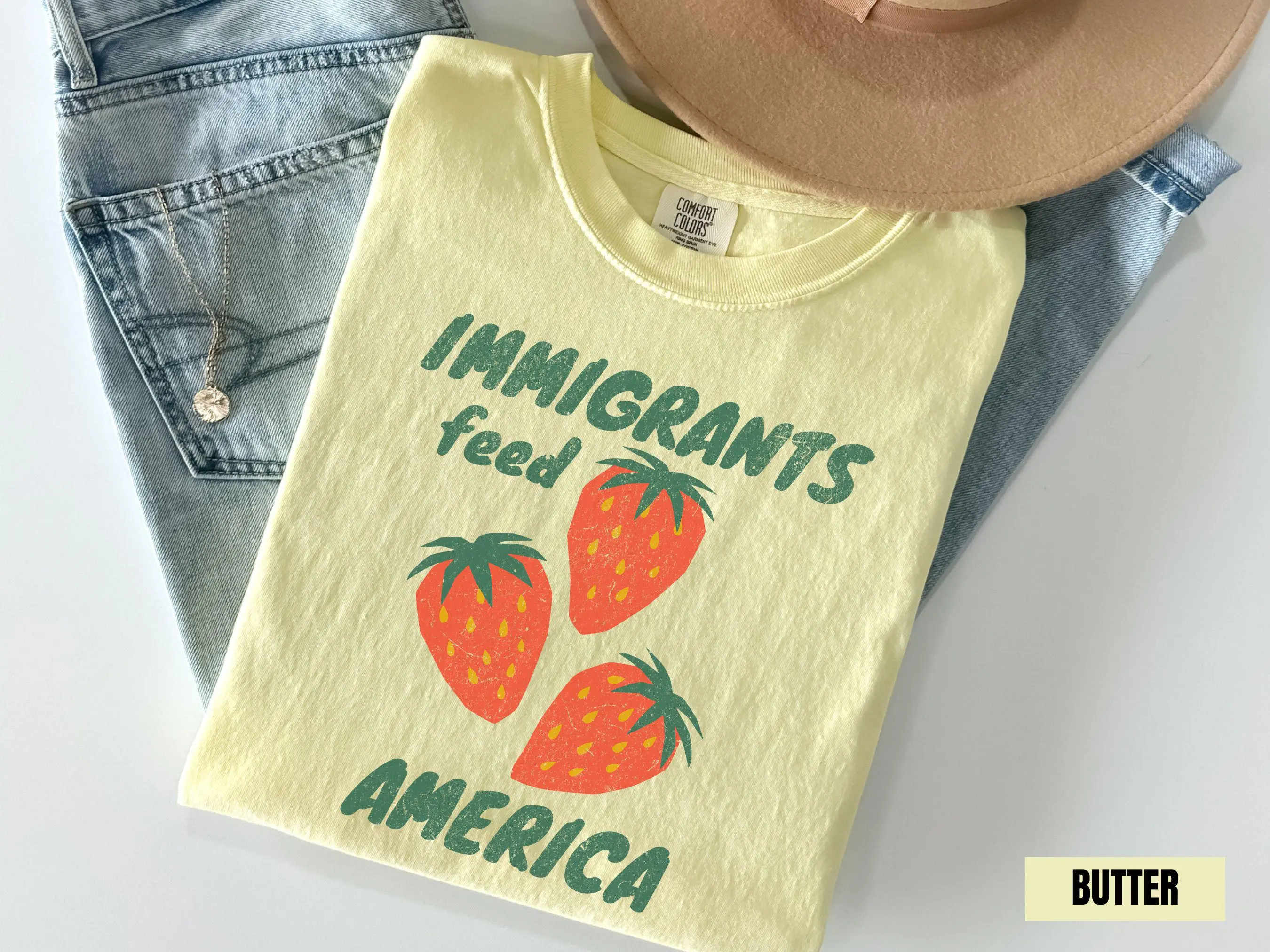 Comfort Colors Immigrants Feed America T-shirt, Pro Immigration Tee, Anti Racism Activist Protest Sweatshirt, Anti Maga Liberal, Equality Gift