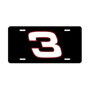 Dale Earnhardt 3 Black Vanity License Plate, Hunting Mom Car Accessories - Lightweight Metal, Pre-Drilled holes, Easy Installation