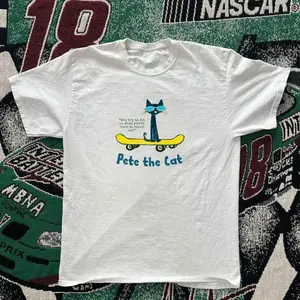 Peter The Cat Y2K Baby Tee, Retro 2000s Aesthetic Graphic Unisex Shirt