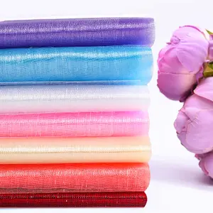New 5/10M Sheer Crystal Wedding Tulle Roll Organza Fabric For Wedding Birthday Party Backdrop Decor DIY Wedding Organza Chair Sashes Gifts