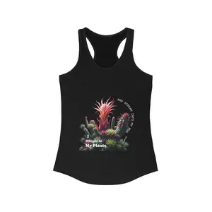 "Plant Muscles & Petal Power" Racerback Tank 🌿💪🌸, Gifts for Gardeners, Summer Workout Top