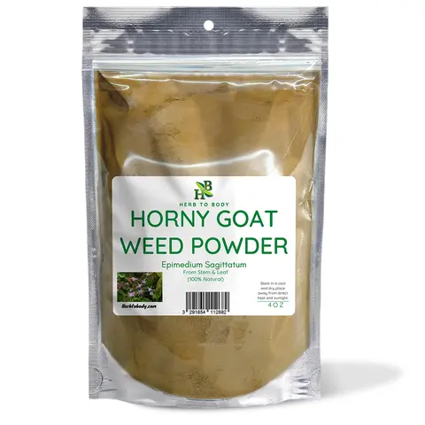 Horny Goat Weed Powder – 4oz (113G)  | Epimedium Aerial Powder Drink Mix | Herb To Body