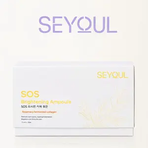 SEYOUL SOS Brightening Ampoule 2ml x15 - Radiance Support & Tone Enhancing Glow Korean Skin Booster for Dull Skin with Niacinamide 10% & Fermented Collagen
