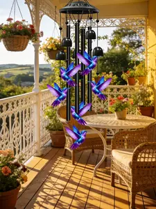 Hummingbird Wind Chime, Decorative Hanging Ornament for Courtyard, Garden, Balcony, Gift for Elders, Grandmothers, Mothers, Sisters