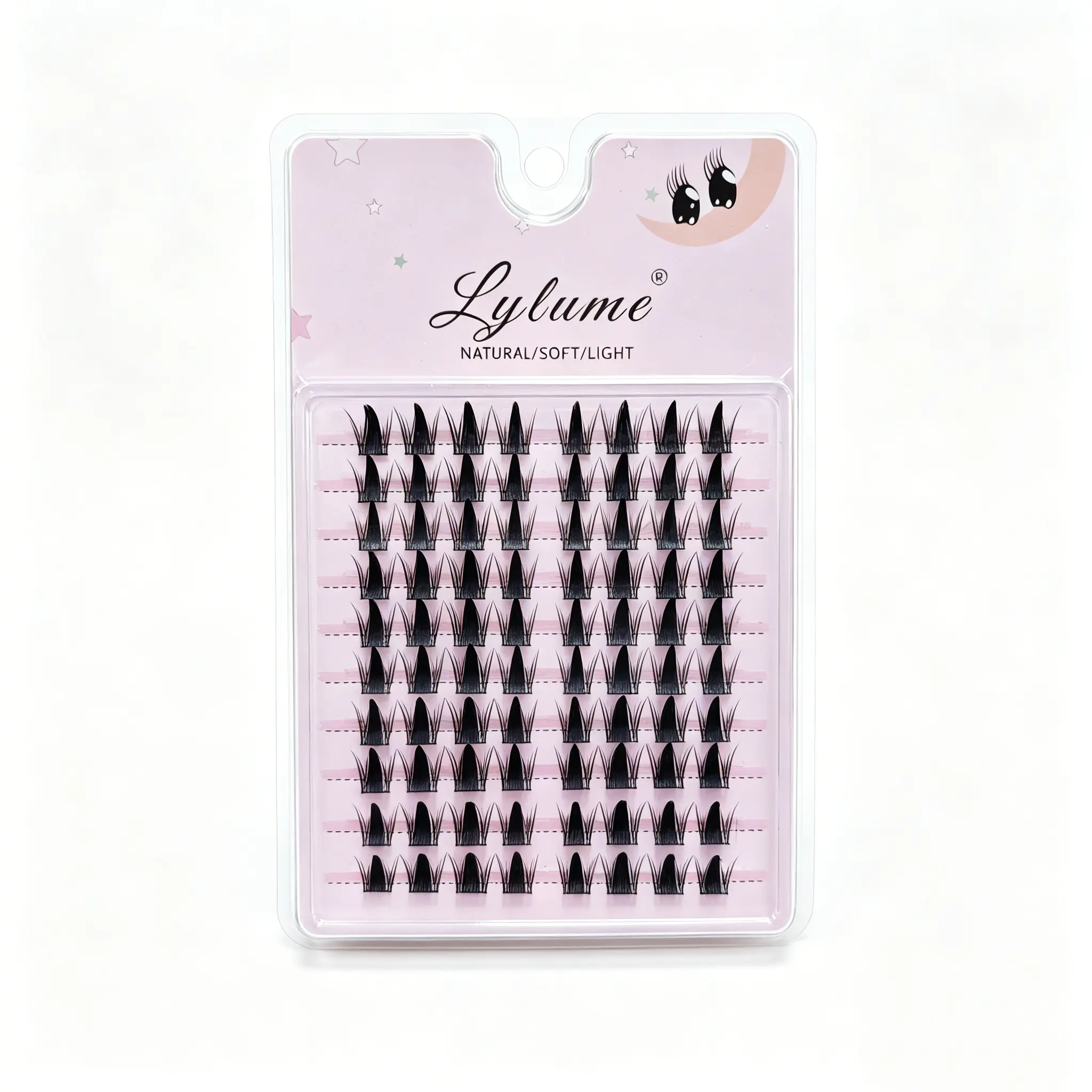 10-Row DIY Large-Capacity False Eyelashes, Naturally Soft Cat Eye Style, Reusable Clustered Lashes for Beginners, C/D Curl Lashes Suitable for Daily/Party Use, Beauty Makeup Accessory