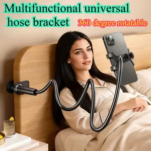 1 X 360-Degree Universal Flexible Hose Phone Holder, Lazy Tablet Stand, Stable Anti-Shake with Adjustable Angle, Clip-On for Desktop and Bedside Use, Suitable for Binge-Watching, Office Work, and Study, Can Be a Holiday Gift for Easter