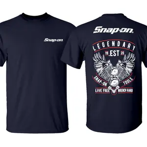 Snap-On Legendary Black T-Shirt, Hardworking Mechanic Job Graphic Style, Gift for Blue Collar Workers