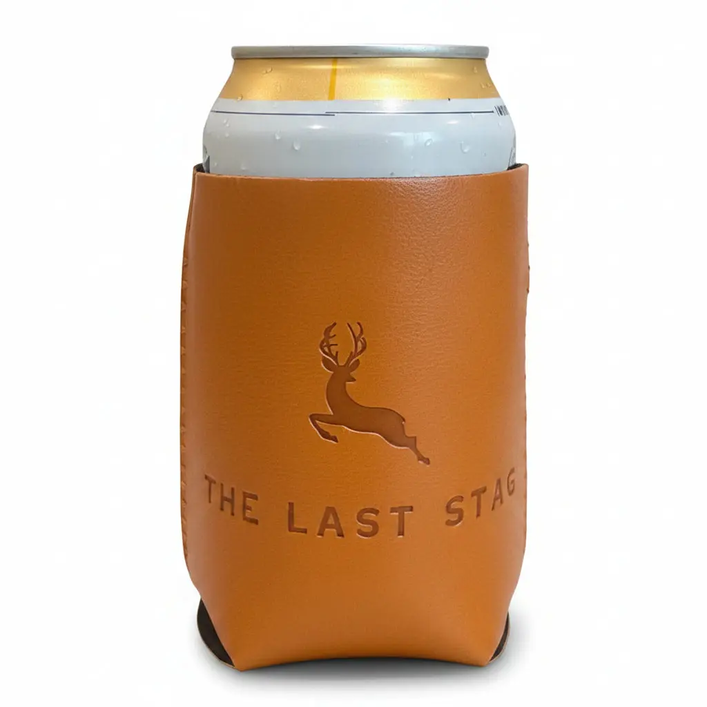 Magnetic Leather Coozie - The Last Stag