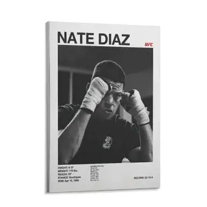 Nate Diaz Poster UFC Poster Printable Wall Decor, Sport Art Decor