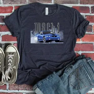 Azure Blue Mach 1 Sn95 Mustang Gt 4.6L V8 4Th Gen Retro Usa T-Shirt