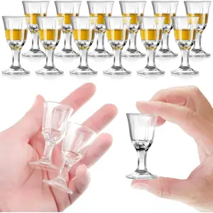 Mini Shot Glasses, 0.4 OZ/Half an Ounce, Clear Cordial Wine Glasses with Base for Wine, Tequila, Whiskey, Spirits