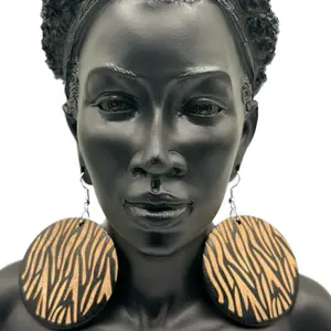 Natural Wood Fashion Earrings Ethnic Casual