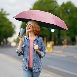 Thickened Five-Fold Umbrella, Wind-Resistant Ultra-Light Mini Capsule Umbrella, Portable, UV Protection, Manual Open,Portable Stylish UV Resistant Manual Open 8-Bone Structure, Multiple Colors