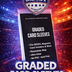 Platinum Protectors Resealable Graded Card Sleeves for Beckett BGS and SGC Slabs (100 Pack)
