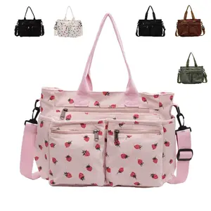 【Local Delivery】Maxoner Corduroy Tote Bags for Work Travel - Large Capacity, Water Repellent, Multi Pockets, Soft & Durable, Ideal for Women & Ladies SpringStatements