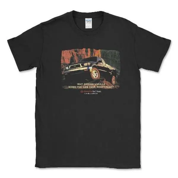 Toyota Tacoma Men's Big and Tall Relaxed Fit Short-Sleeve Retro Casual Tee - Vintage Off-Road Cotton Breathable Menswear Tshirt Top
