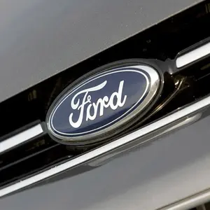 Car 3D Logo Decal Sticker, Front Rear Engine Hood Trunk Emblem, Metal Texture Badge, Car Exterior Upgrade Accessories for Ford Focus Mondeo Edge Ecosport Ranger Fiesta Fusion Kuga