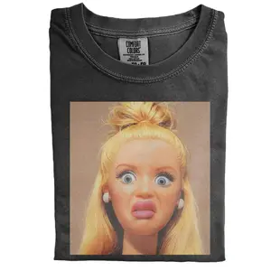 Comfort Colors Barbie Meme Icon T-Shirt, Minimal Barbiecore Graphic Tee, Y2K Internet Icon Shirt, Trendy Pop Culture Comfort Colors Tee