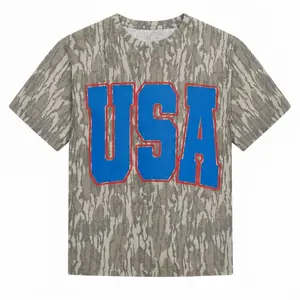 USA Mossy Oak Camouflage Graphic Tee for Men Women, Casual Outdoor Camo T-Shirt, Vintage Woodland Camo Shirt, Hunting Fishing Graphic Tee, Outdoor Adventure Clothing Gift