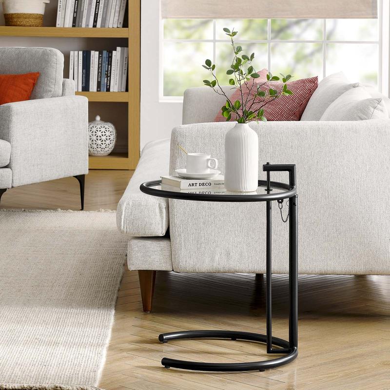 Modway Eileen Gray Metal Side Table in Black