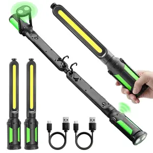 Work Light for Mechanic, 2400LM LED, 4400mAh Rechargeable, Magnetic, Underhood Work Light with Hooks for Car Repairing, Job site, Garage, Workshop, Emergency