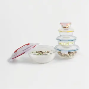 Borosilicate Glass Mixing Bowl Set (5 Bowls) Borosilicate Glass Mixing Bowl Set (5 Bowls)