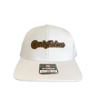 Only Falons Leather Patch Hat – Richardson 112 Durable Construction Adjustable Snapback Laser Engraved Leatherette Patch Mid-profile Structured Crown Breathable Mesh Back
